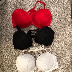 Three Victoria secret bras